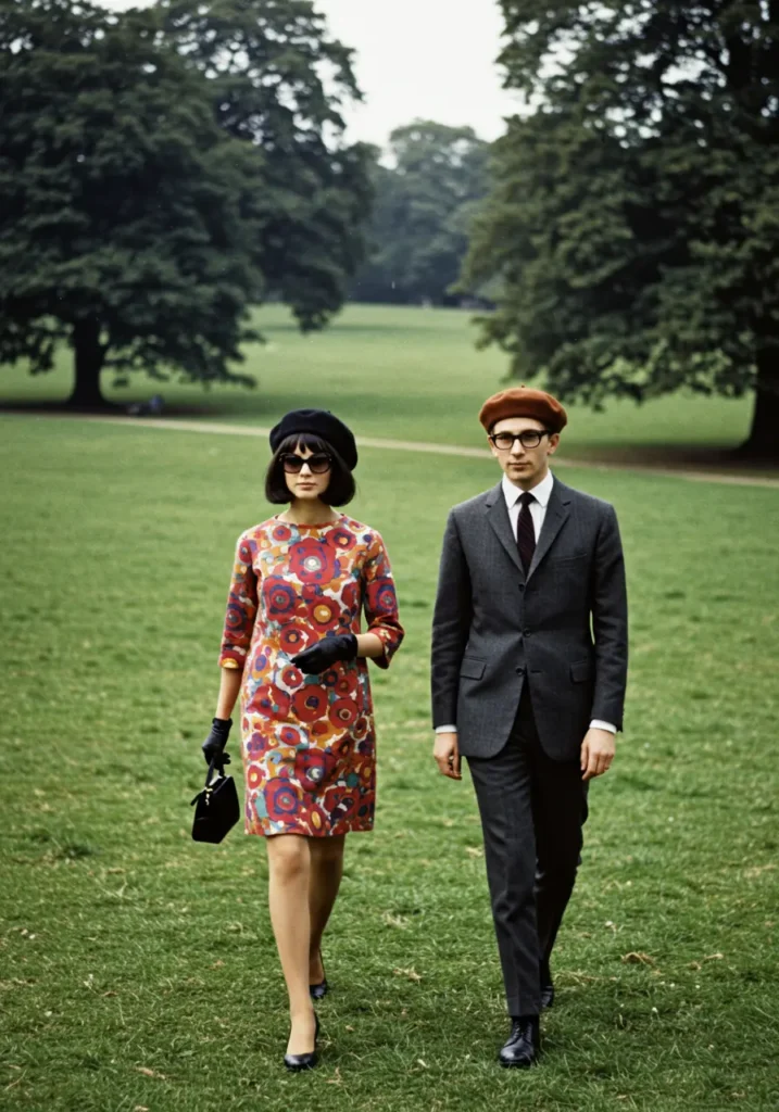 Embracing the Timeless Elegance: Exploring 60's Fashion Style for Women 12 1960s fashion a couple in a british park
