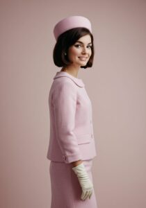Embracing the Timeless Elegance: Exploring 60's Fashion Style for Women 6 a woman in a pastel suit with a pillbox hat