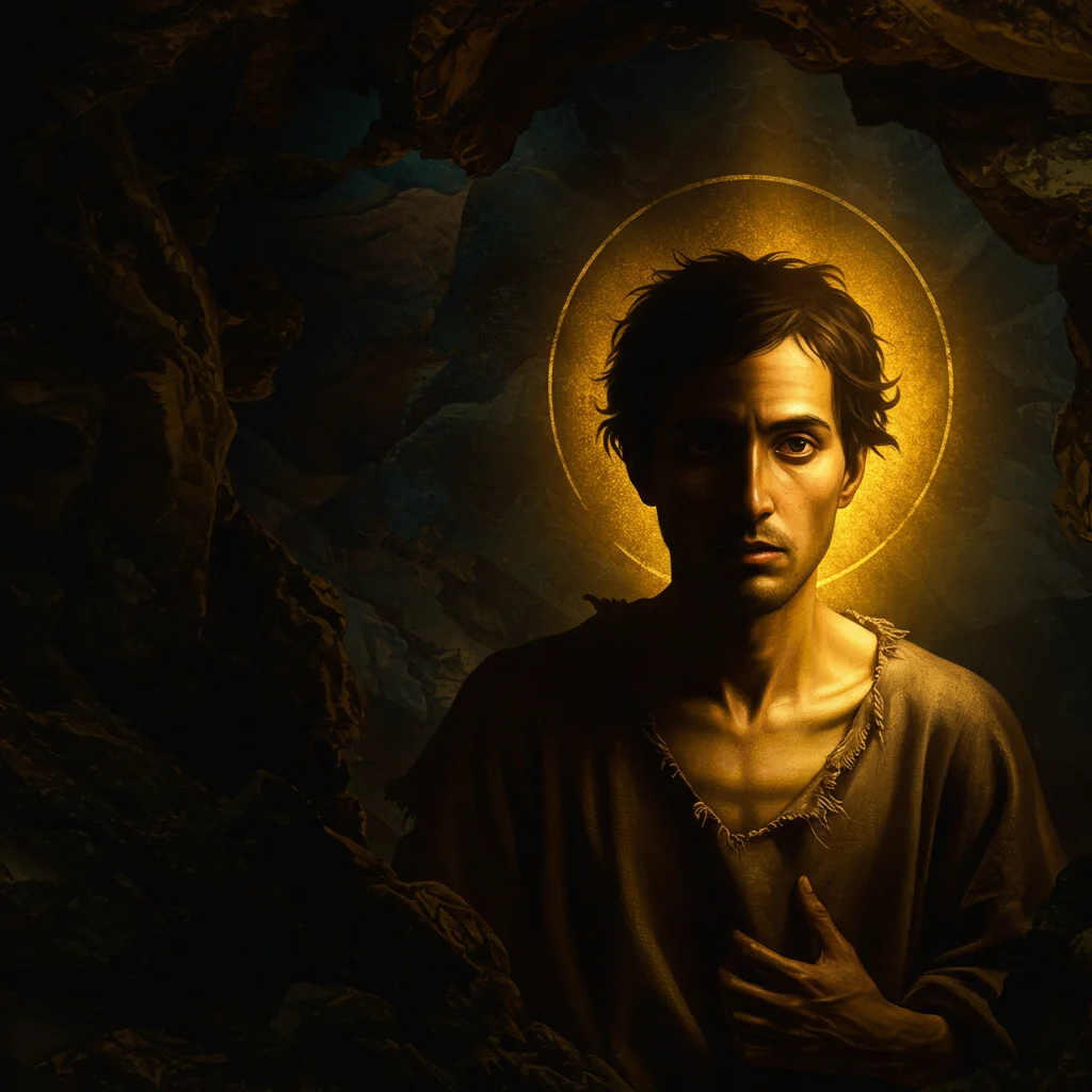 The Forgotten Art of Tenebrism: A Comprehensive Analysis of Dramatic Shadows 7 a dramatic caravaggio inspired scene of a religious figure
