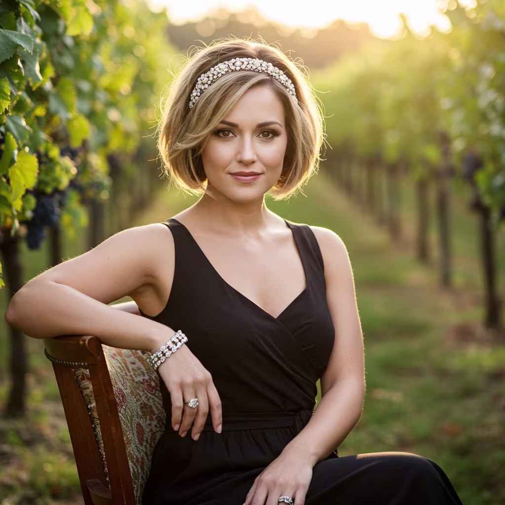 Trendy Short Hairstyles for Women in 2025: Bold, Chic, and Effortless 11 a woman with a short bob accessorized with a chic headband